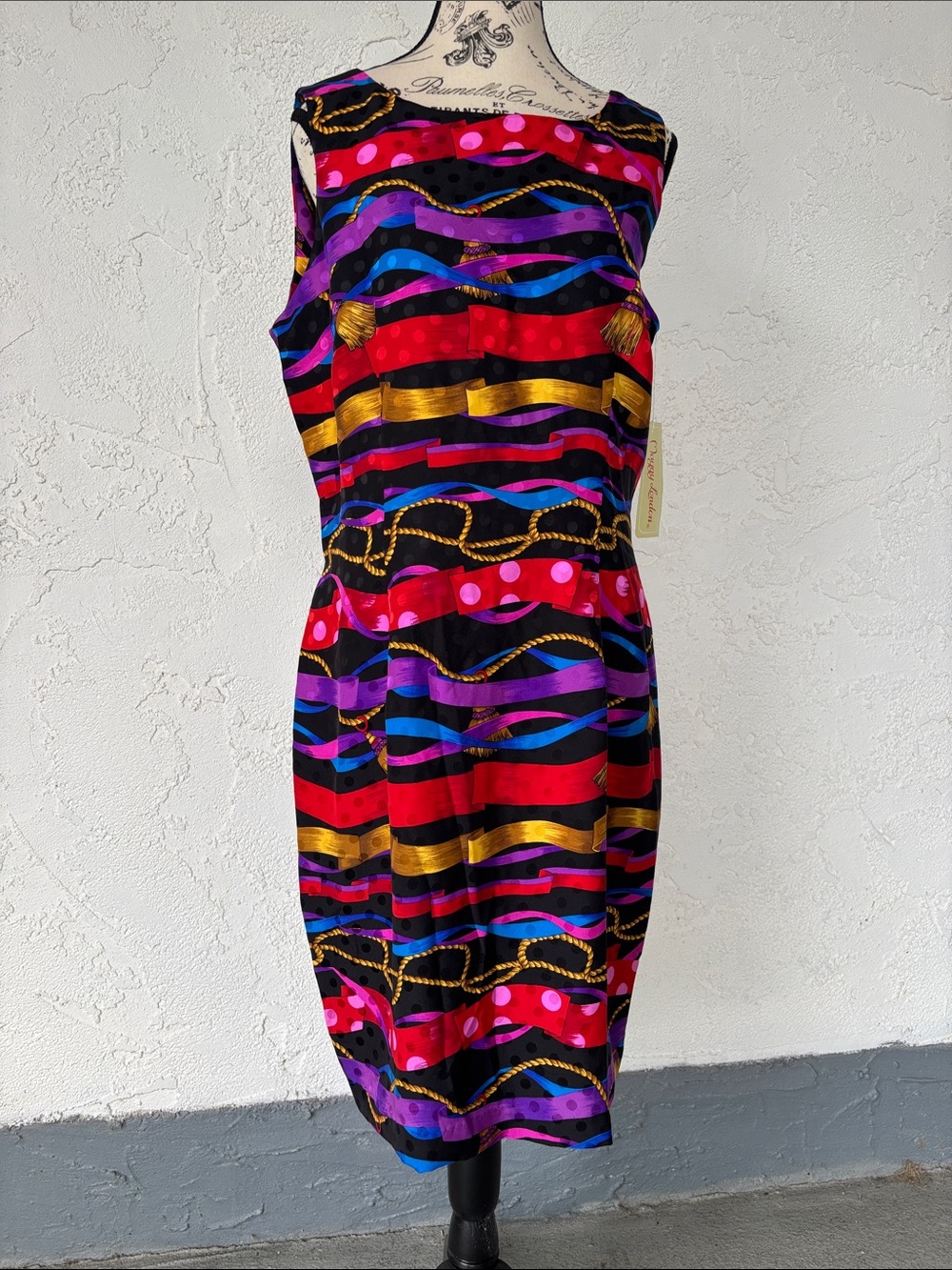 Vibrant Sleeveless Silk Dress